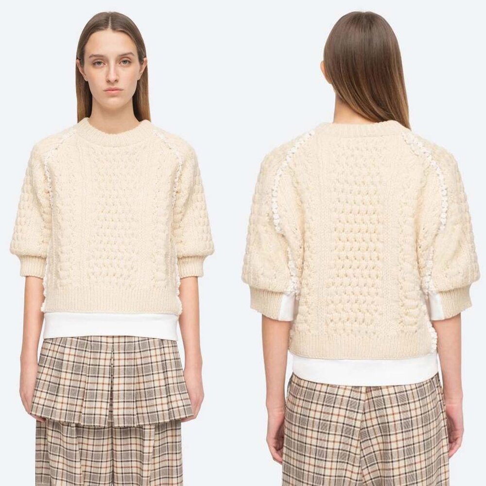 Sea New York Leni S/S Sweater Size XXS Cream